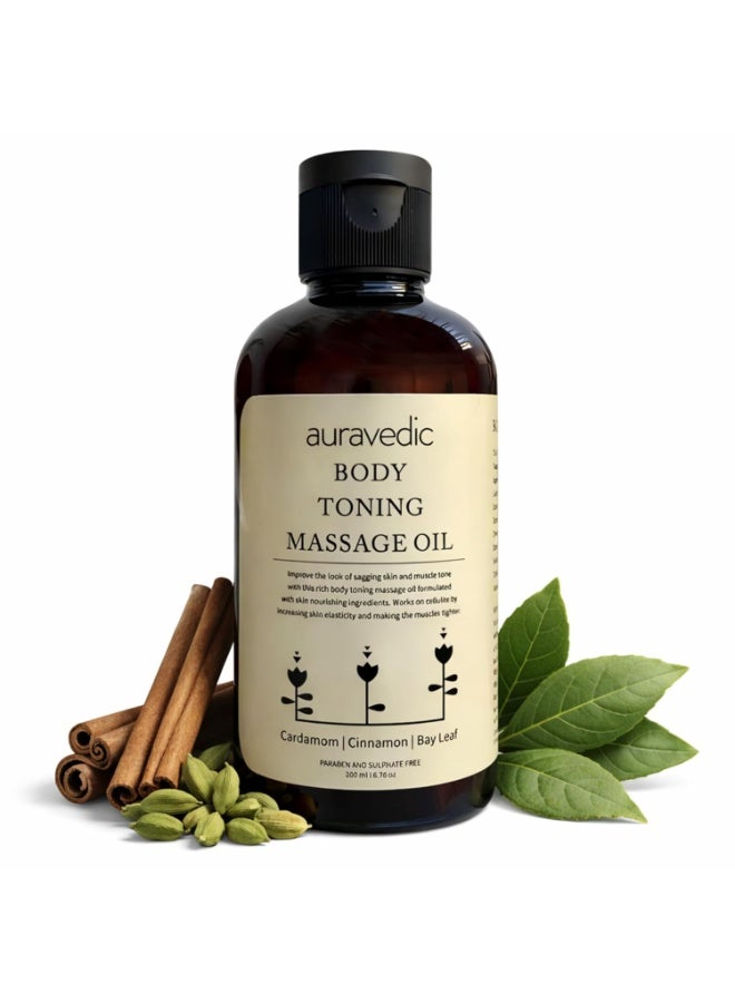 Auravedic Body Toning Body Massage Oil for full body relax 200ml - Image 1