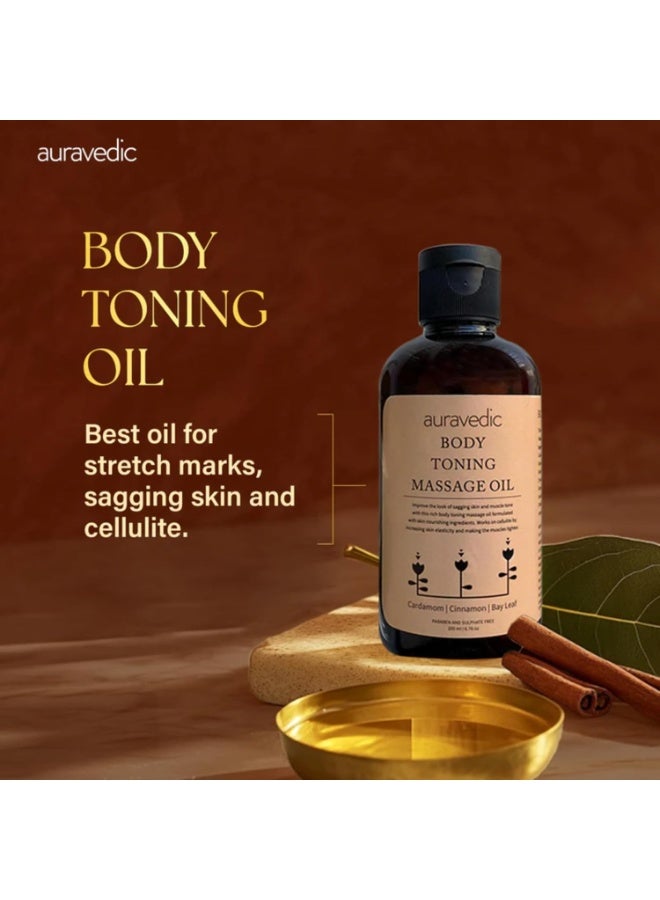 Auravedic Body Toning Body Massage Oil for full body relax 200ml - Image 3