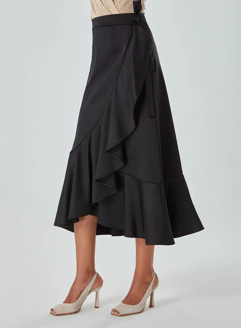 MIZALLE Ruffle High Waist Skirt