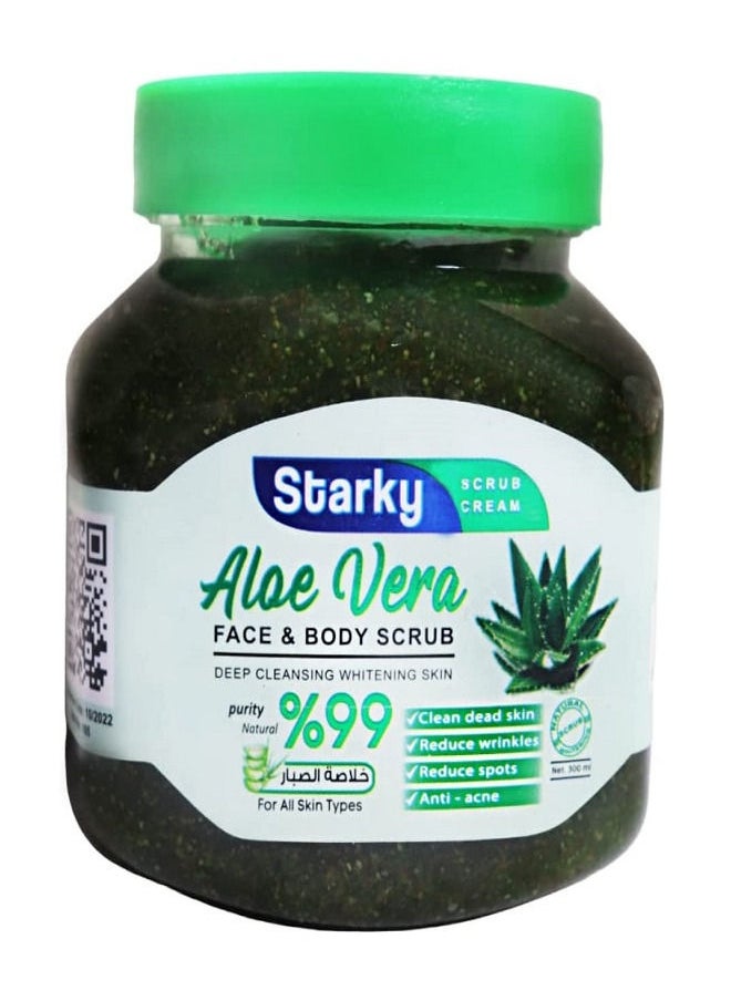 Starky - Face & Body Scrub with Aloe Vera - 300ml - Image 1