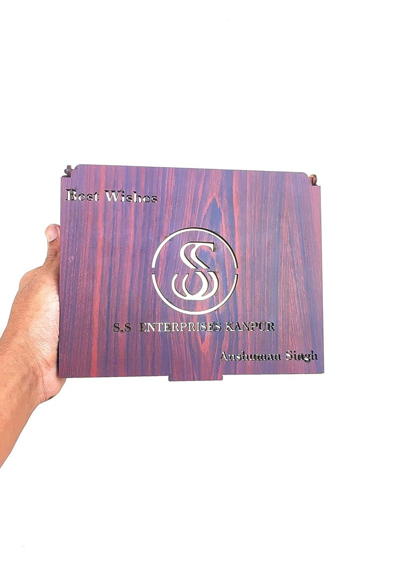 MeeCraft Personalized Wooden Gift Box for Dry Fruits Sweets and Candies 202x163x42cm - Image 4