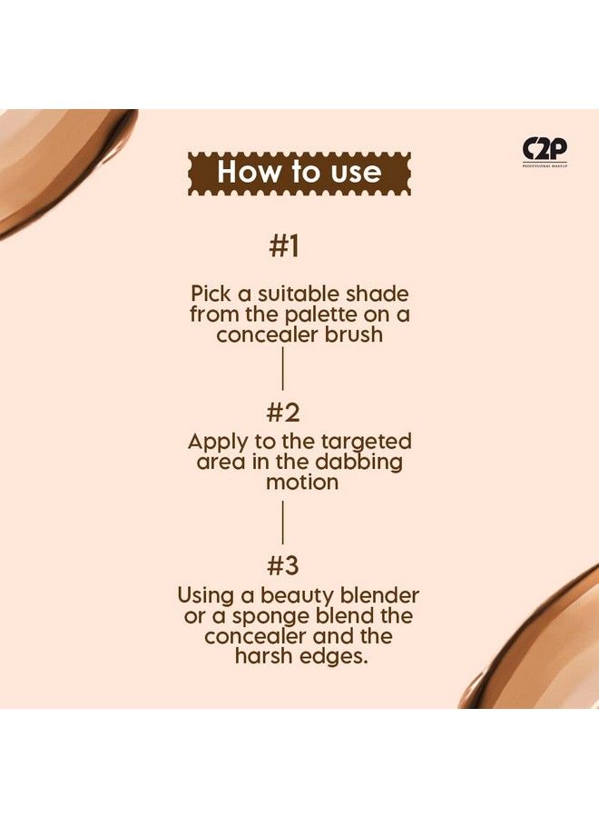 C2P PROFESSIONAL MAKEUP C2P Professional Make Up Basic Kit Concealer ; Ultra Smooth Full Coverage Creamy Matte Finish Concealer Kit ; Travel Friendly 8 In 1 Concealer Palette With Versatile Shades ; Multicolor ; 13 G - Image 4
