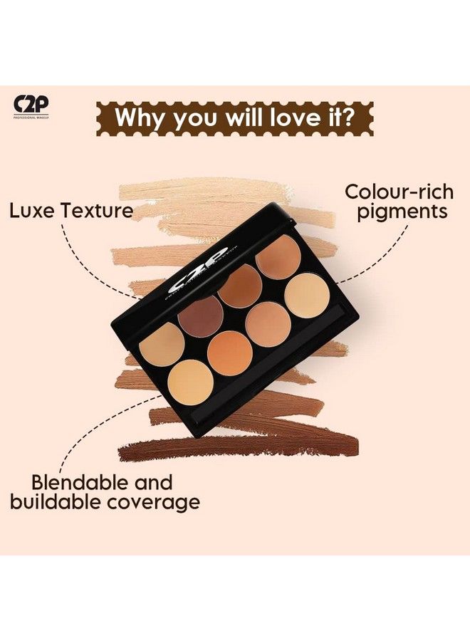 C2P PROFESSIONAL MAKEUP C2P Professional Make Up Basic Kit Concealer ; Ultra Smooth Full Coverage Creamy Matte Finish Concealer Kit ; Travel Friendly 8 In 1 Concealer Palette With Versatile Shades ; Multicolor ; 13 G - Image 5