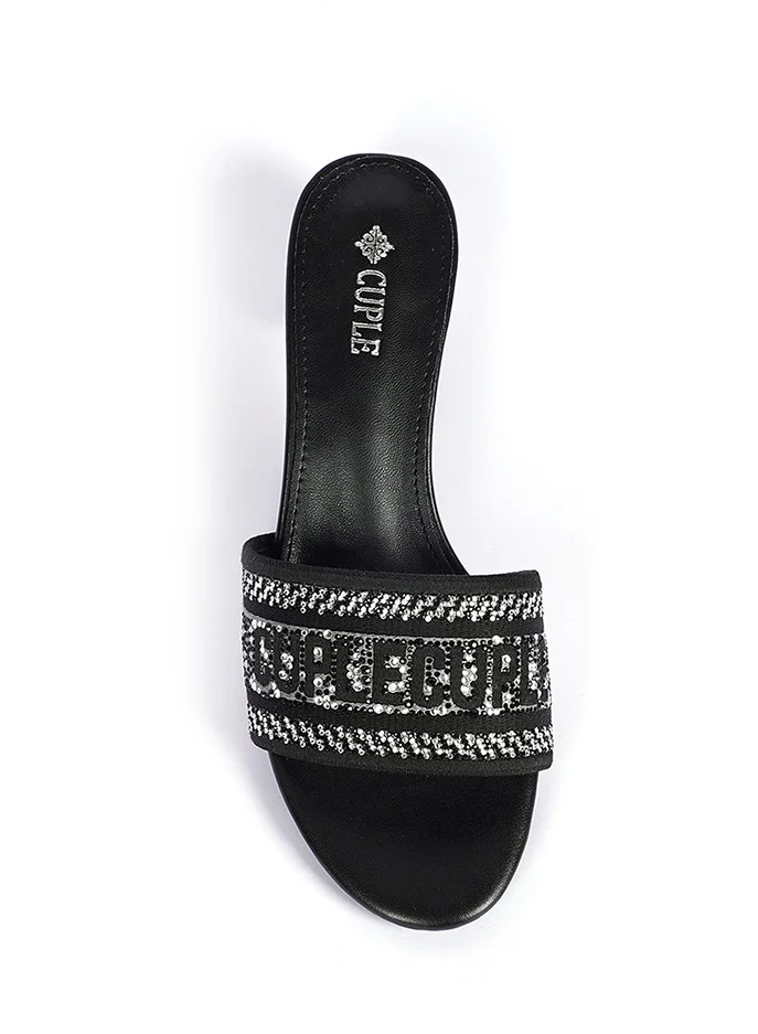 كابلي صندل نسائي كعب للاحتفالات بتصميم مبهر