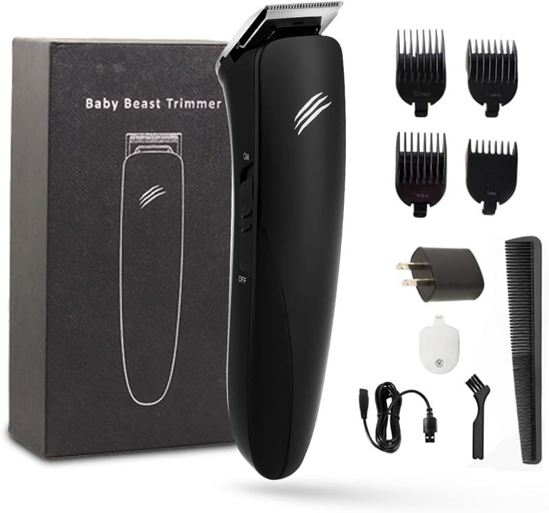 مقص شعر اللحية والشارب من سكول شيفر بيبي بيست - أداة قص شعر لاسلكية نهائية مع شفرات دقيقة - مجموعة العناية الكاملة - هدية للرجال