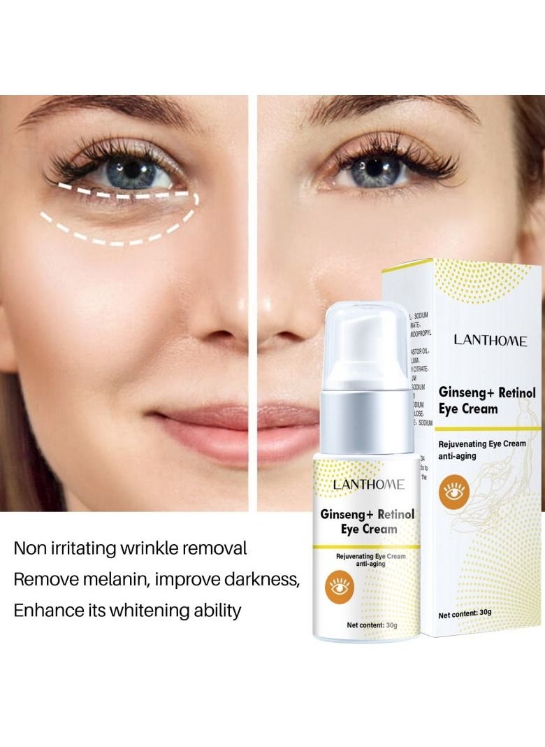 Lanthome Ginseng Retinol Eye Cream for Dark Circles and Reduce Puffiness Eye Cream Under Eye Treatment Anti Aging Eye Cream for Wrinkles Reduces Fine Lines 30g  - Image 3