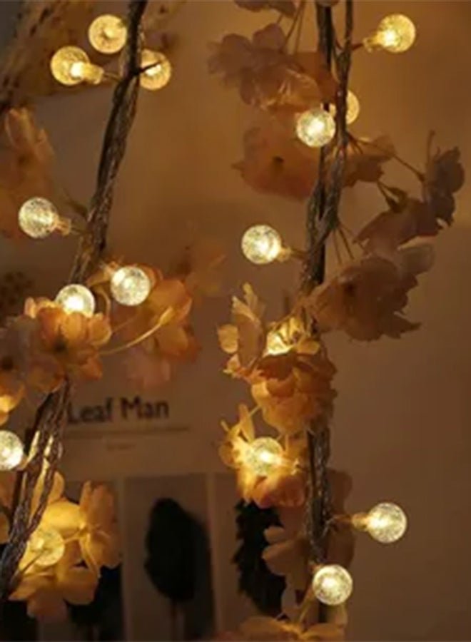 Loquat Crystal Ball Shape Decoration Led Lights Gold - Image 5