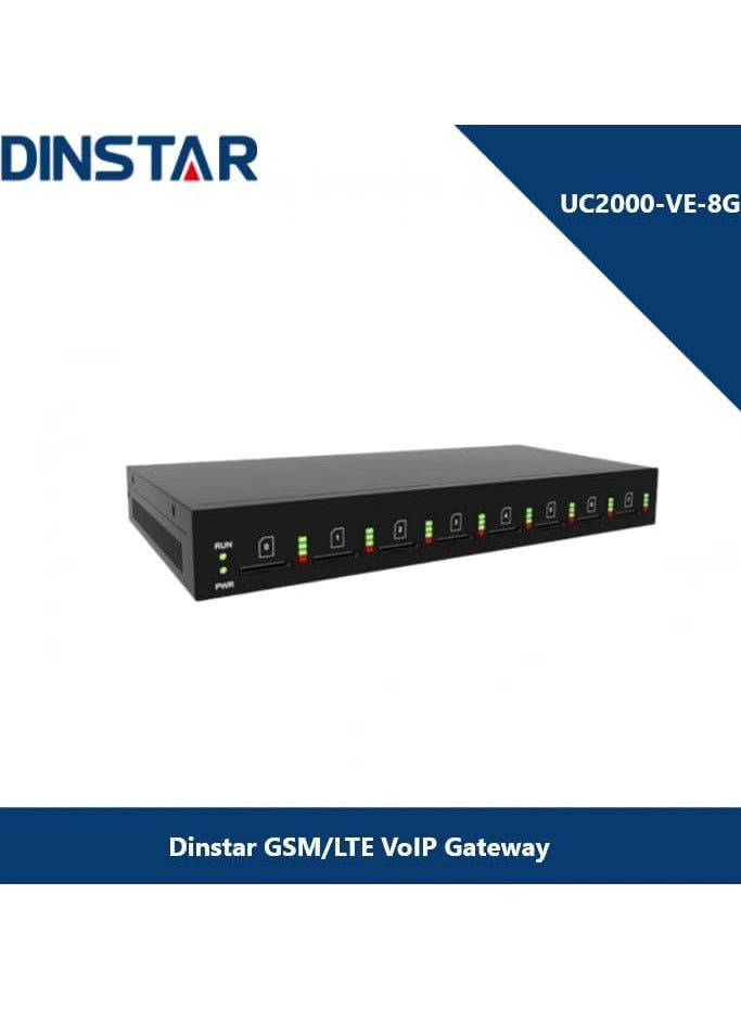 Dinstar UC2000-VE-8G 8 Port GSM VoIP Gateway - Image 1