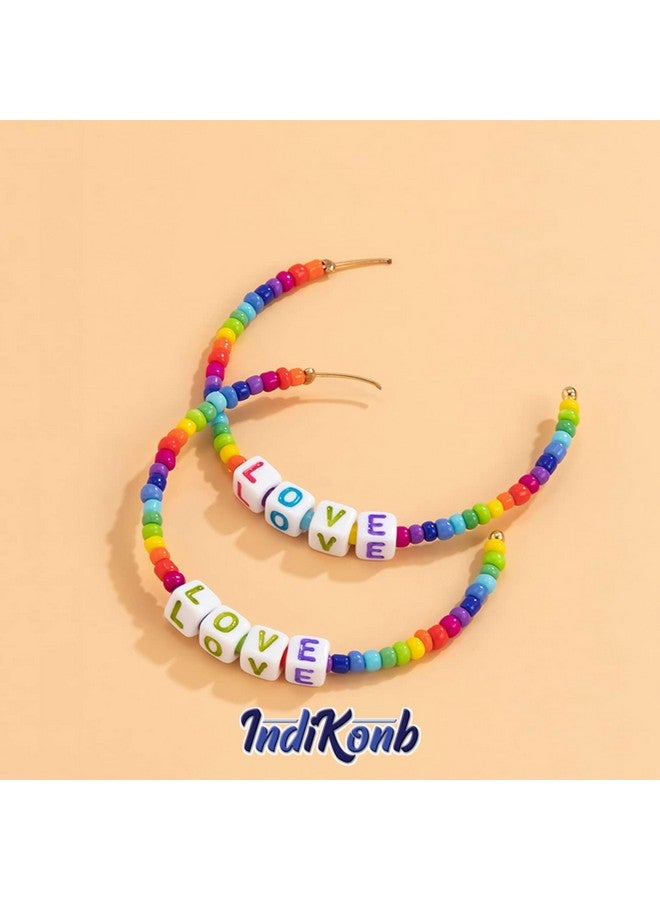 INDIKONB Alphabet Cube Beads - Multicolour Letter Beads - Single Letters for Bracelet and Jewellery Making (Without Box) - Image 4