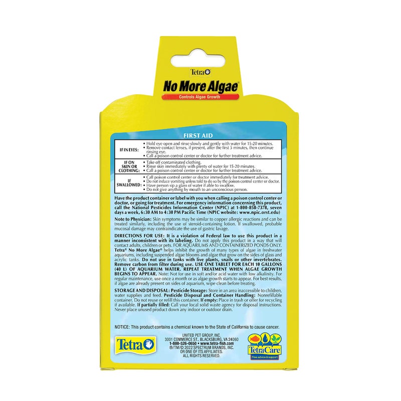 Tetra No More Algae Tablets, 8 tablets, Controls Algae in Aquariums - Image 2