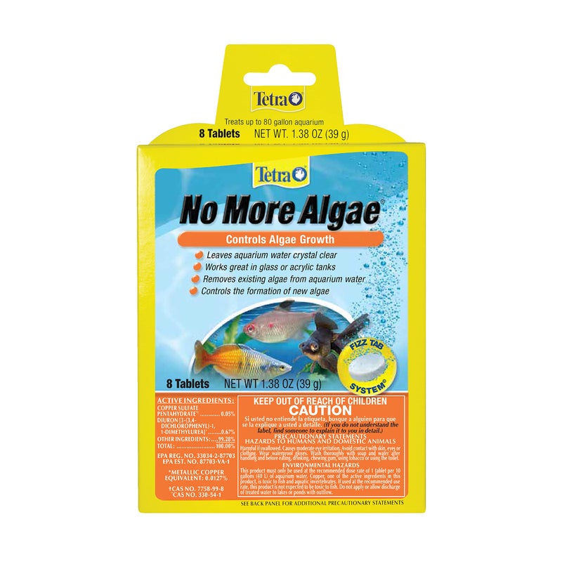 Tetra No More Algae Tablets, 8 tablets, Controls Algae in Aquariums - Image 1
