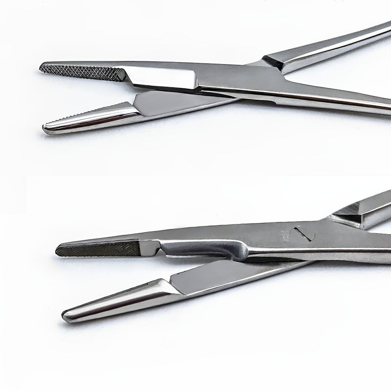 1 Pcs Laboratory Multifunctional Scissors Needle Holder Pliers 5.51 Inch High Quality Polishing Tool Durable No Batteries Required - Image 1