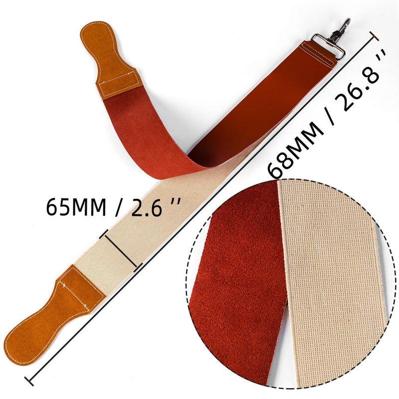 Grandslam Pro Natural Wooden Handle 420 Steel Straight Razor, 2 Layers Long Leather Canvas Strop, Sharpening Stone,2 Side Grit 3000 Waterstone Knife Sharpener - Image 5