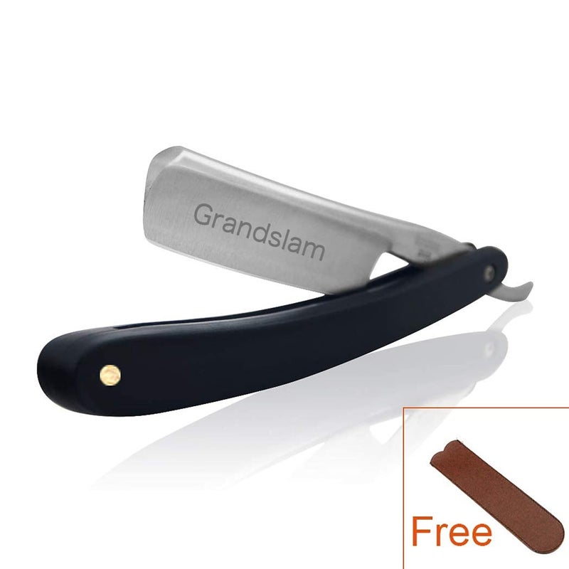 Grandslam Pro Natural Wooden Handle 420 Steel Straight Razor, 2 Layers Long Leather Canvas Strop, Sharpening Stone,2 Side Grit 3000 Waterstone Knife Sharpener - Image 3