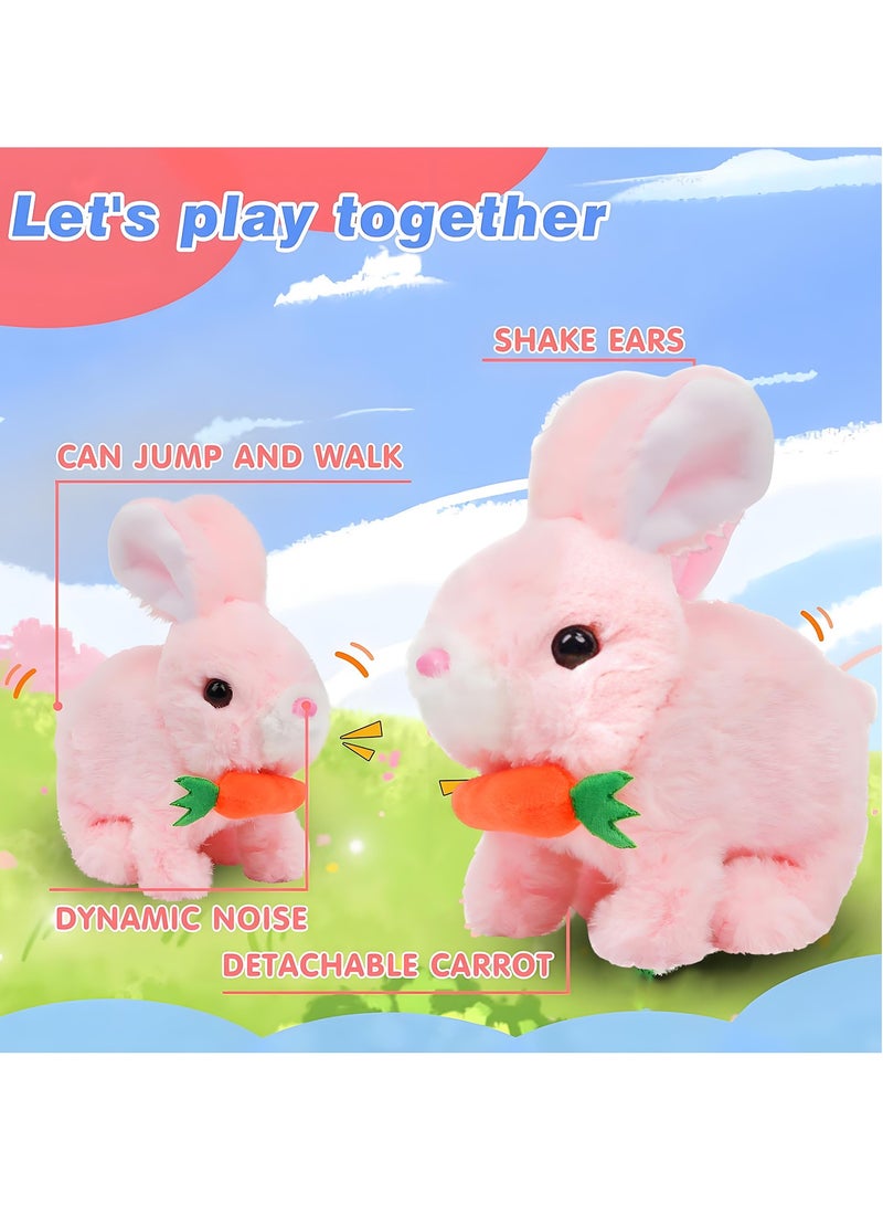 McDou Interactive Electronic Pet, Hopping Rabbit Plush Bunny Toy with Sounds Movements Animated Walking Wiggle Ears Twitch Nose Gift for Toddlers Birthday, Stuffed Animal Electric Gift - Image 4