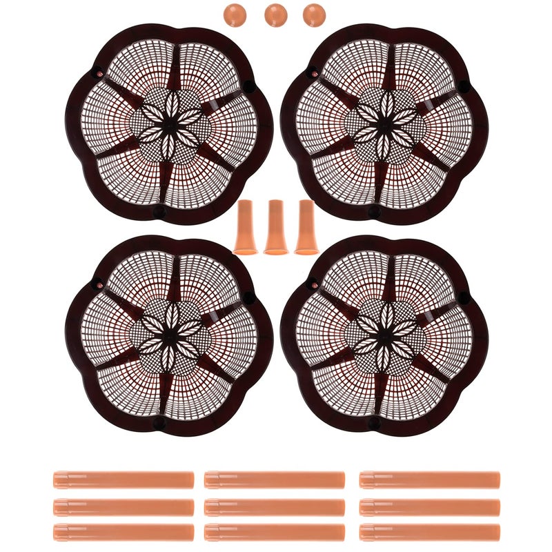 Kuber Industries Storage Basket | Plastic 4 Layer Kitchen Storage Basket | Storage Rack for Kitchen | Multi-Layer Vegetable Rack | Desire Floor-Standing Rack | Brown - Image 5