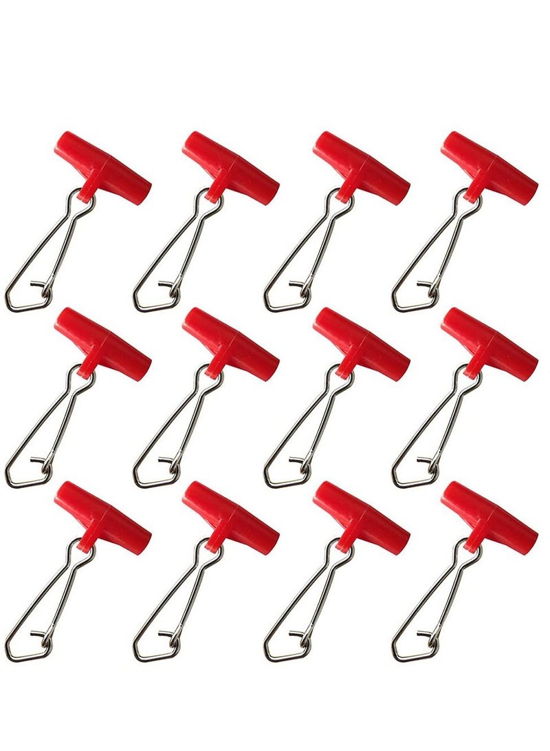 Fishing Line Sinker, 40 Pcs Slides T-shape Line, Fishing Finder Clip with Duo Lock Snapsfor Sea Fishing, Red - Image 1