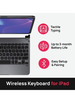 Brydge Brydge 11.0 Pro Wireless Keyboard with Trackpad,Compatible with iPad Pro 11-inch (1st, 2nd , 3rd Gen) (Space Gray)  - Image 2