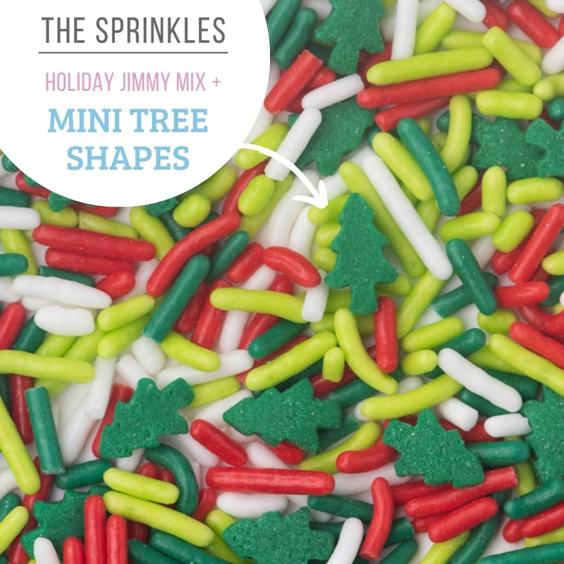 Sweets Indeed Christmas Cookie Decorating Kit – 11.31 oz | 3 Frosting Tubes (Red, Green & White) + 4 Decorating Tips + 2.5 oz Holiday Sprinkles for Christmas Cookies, Cupcakes & Cakes - Image 4