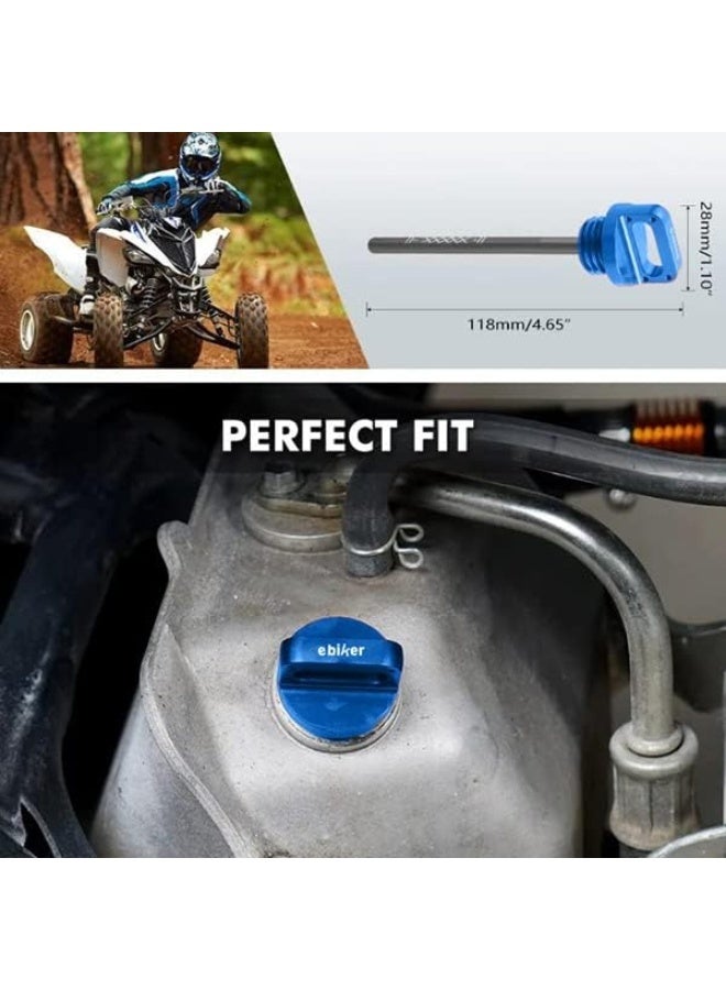 Ebiker Aluminum Oil Dipstick for Yamaha Raptor Blue - Image 3