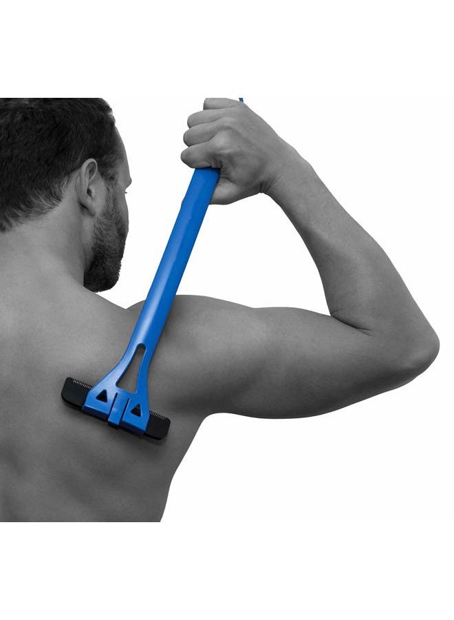 baKblade 1.0 Back Hair and Body Shaver Refill Replacement Cartridges. 4 Inch Extra-Wide Wet or Dry Disposable Razor Blades (3 Razors Included) - Image 2