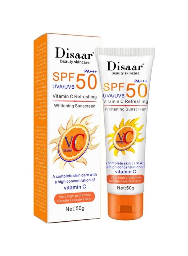 Disaar Organic Vitamin C Sunscreen SPF 50 Instant Sunscreen Oil Free 50g 
