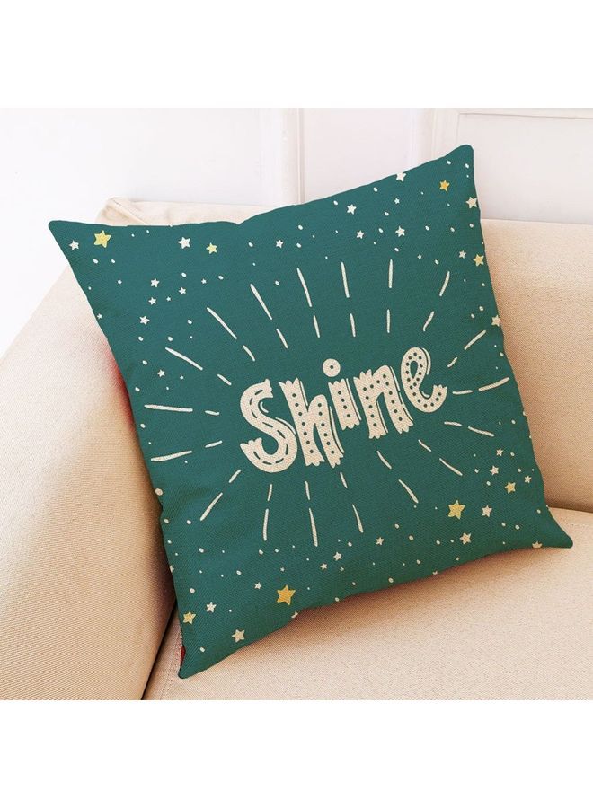 NIBEMINENT BZT3 (1237) Shine Printed Cushion Cover Green/White