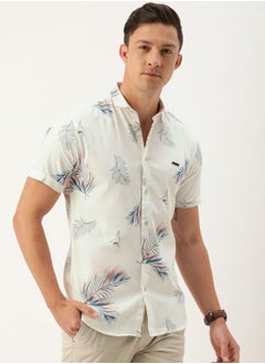 The Indian Garage Co Men Slim Fit Conversational Printed Half Sleeves Cutaway Collar Casual Shirt  - Image 1