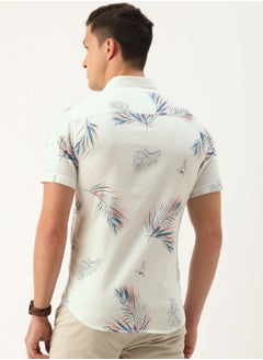The Indian Garage Co Men Slim Fit Conversational Printed Half Sleeves Cutaway Collar Casual Shirt  - Image 2