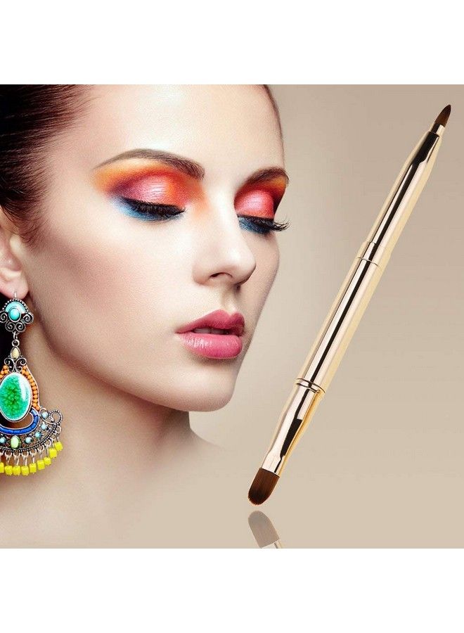 Gugzy Retractable Multipurpose Makeup Brush 2 In 1 Retractable Lip Brush Eyeshadow Brush And Concealing Brush 1 Pc (Lip Eyeshadow Brush) - Image 4