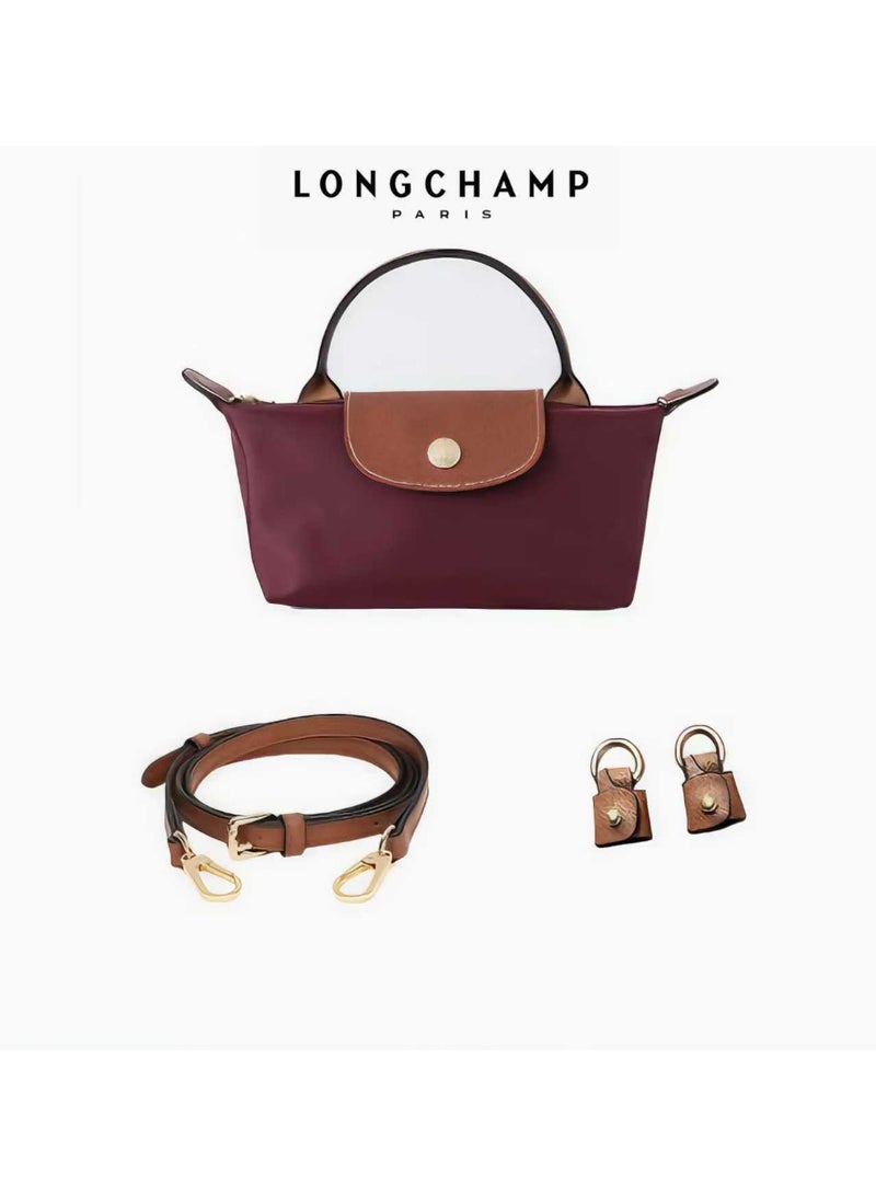 لونج شامب Longchamp Le Pliage أحزمة كتف صغيرة للنساء أزياء كلاسيكية متعددة الاستخدامات حقيبة مكياج صغيرة ، حقيبة يد ، حقيبة كتف ، حزام كتف - Image 1