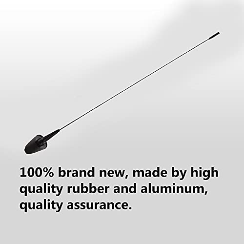 Auto Pearl - Vehicle Roof Mount Rubber Antenna Mast Flexible Car Antenna with Anti-Theft Design and Car Wash Safe - Black -KUV100 - Image 2