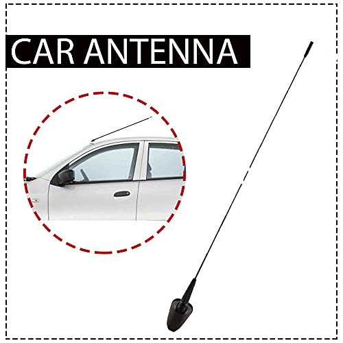 Auto Pearl - Vehicle Roof Mount Rubber Antenna Mast Flexible Car Antenna with Anti-Theft Design and Car Wash Safe - Black -KUV100 - Image 3