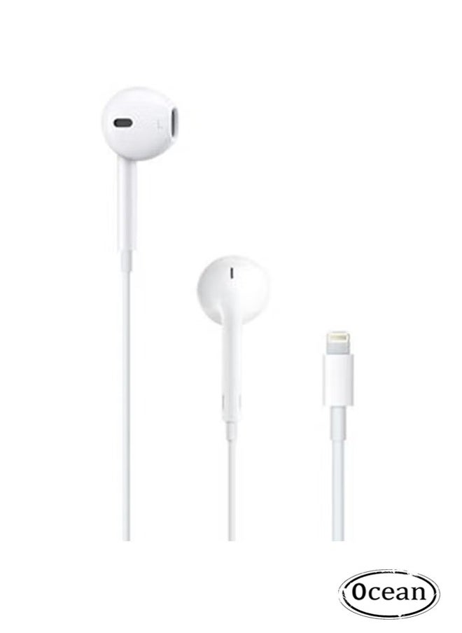 Ocean - In-Ear Wired Headphone for iPhone, Apple Earbuds with Lightning Connector, Built-in Microphone & Volume Control, Compatible with iPhone14/13/12/SE/11/XR/XS/X/8/7, Support All iOS System, White - Image 1