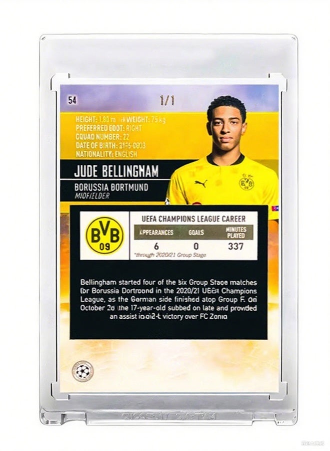 Topps Jude Bellingham Football Signature Trading Card Single Autographed Soccer Card Refractor Collector’s Edition Sports Memorabilia for Fans and Collectors - Image 3