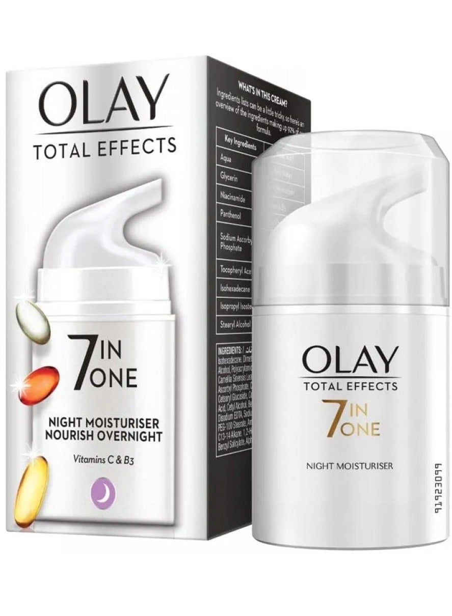 Olay 7 In 1 Nourishing Overnight Moisturizing Face Night Cream With Vitamin C And B3 50 ml