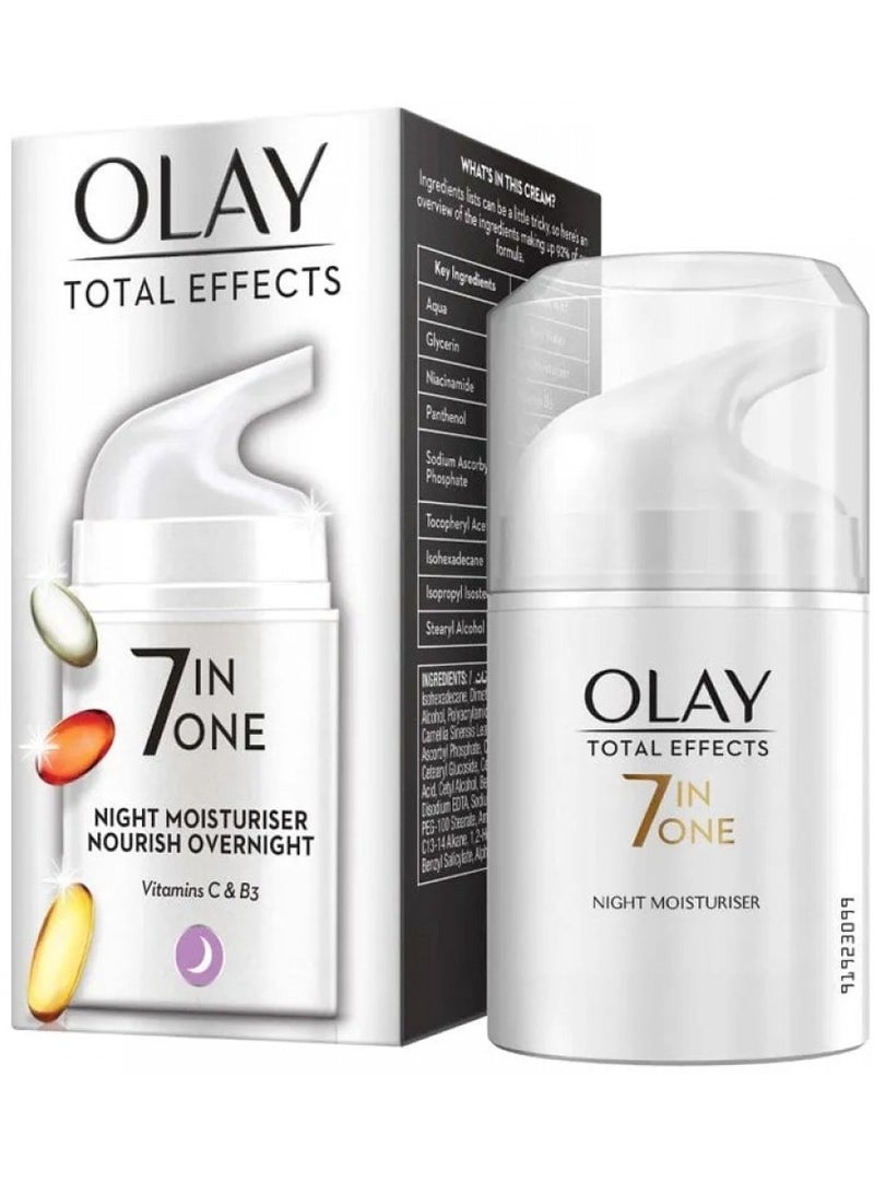 7 in 1 Nourishing Overnight Moisturizing Face Night Cream with Vitamin C & B3 50ml