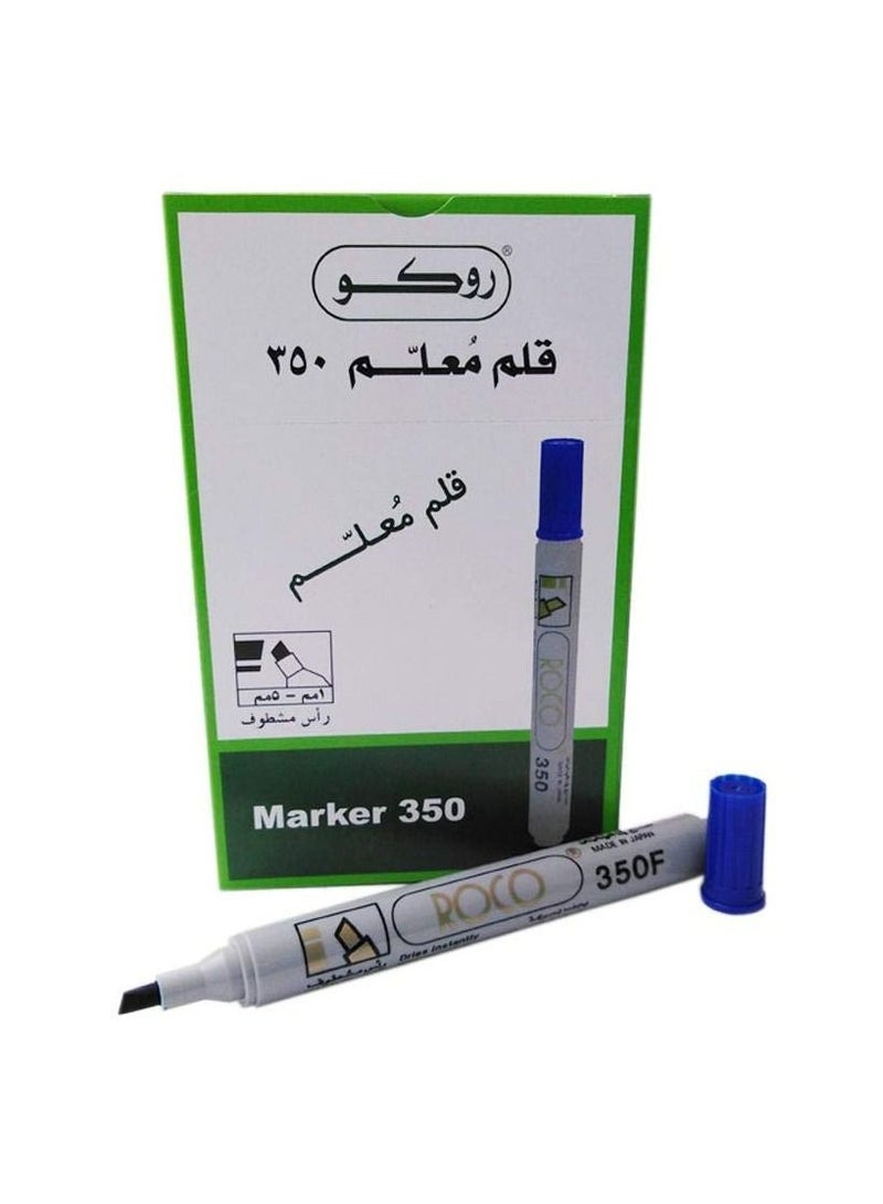 روكو قلم مُعلّم (ماركر) أزرق 350 رأس مشطوف