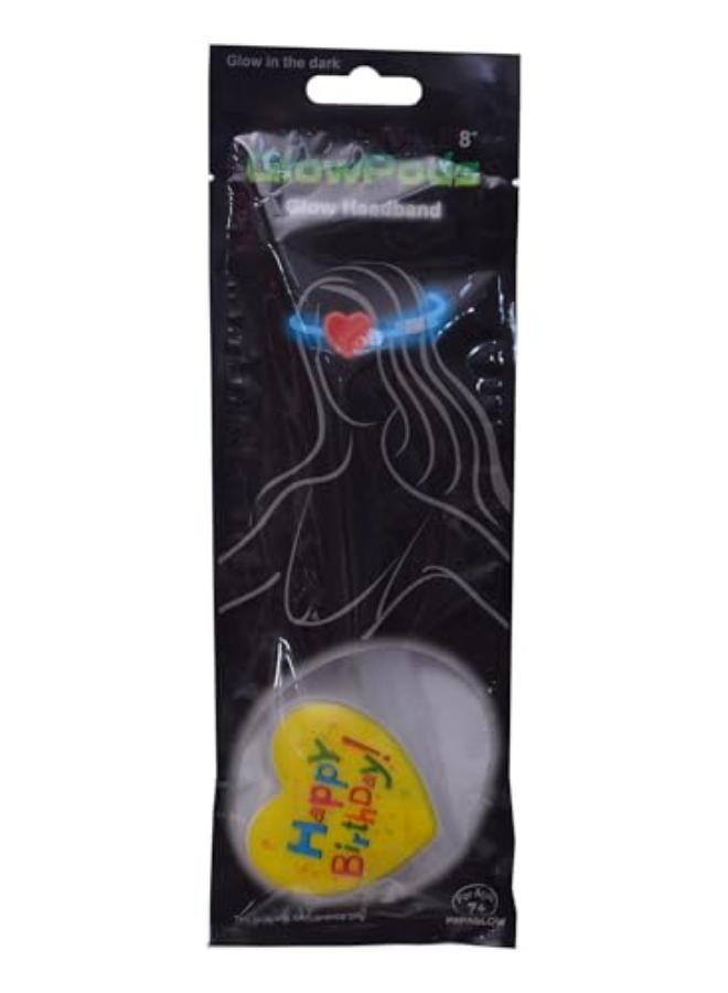 Glow Pods Hairpiece with Heart Sticker for Girls, Yellow - Image 2