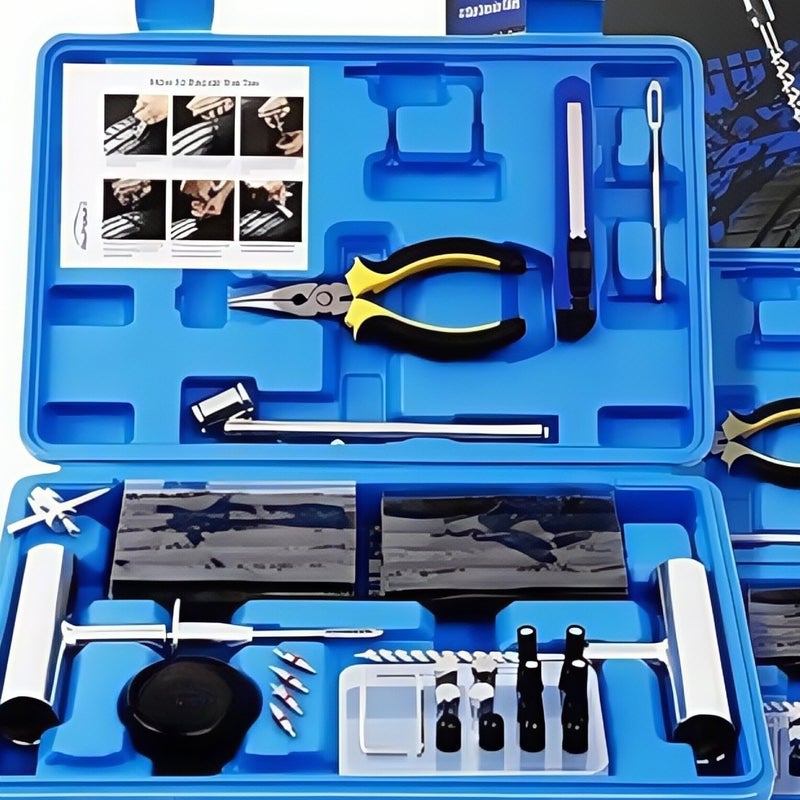 68-Piece Car Motorcycle Tire Repair Tool Kit - Image 1