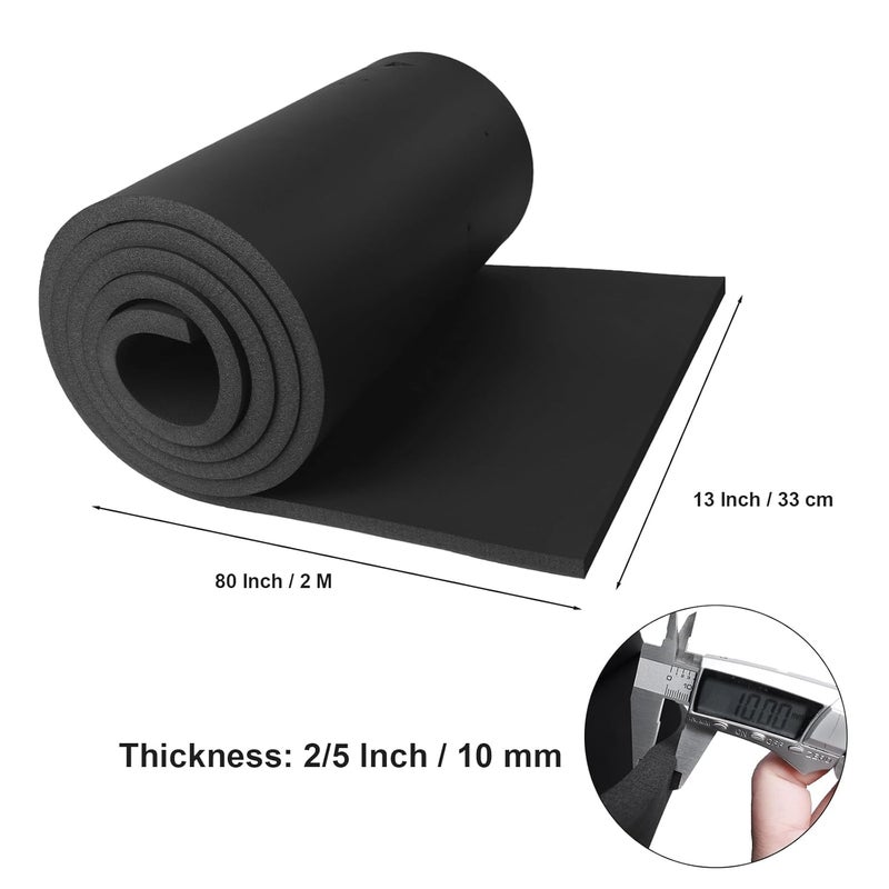 DGSL Neoprene Foam Seal Strip Roll，High Density Weather Seal Stripping Strip Roll Insulation for Window Air Conditioner (13 in x 79 in x 2/5 in) - Image 2