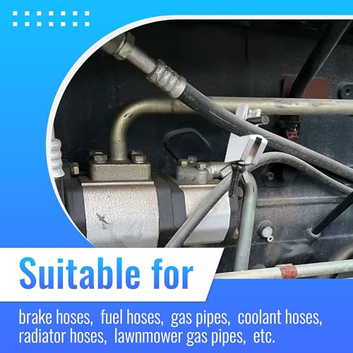 Feekoon Brake Line Clamp, 2 Pcs Hose Pinch Clamp Pliers, Metal Brake Line Clamp Suitable for Flexible Hoses Fuel Hoses Gas Lines Brake Hoses Radiator Hoses, Suitable for Hose Diameters up to 1 Inch - Image 5