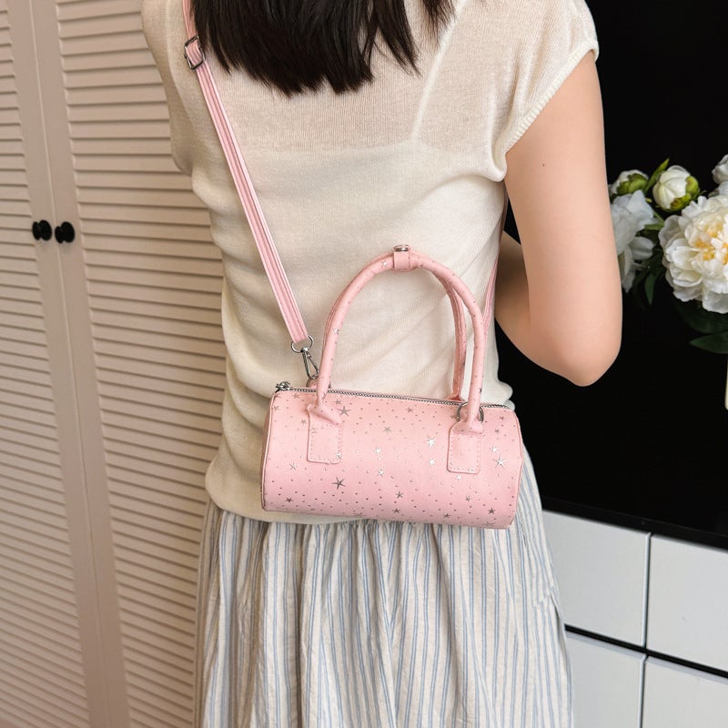Women's Small PU Round Pillow Shoulder Bag Crossbody Handbag - Image 2