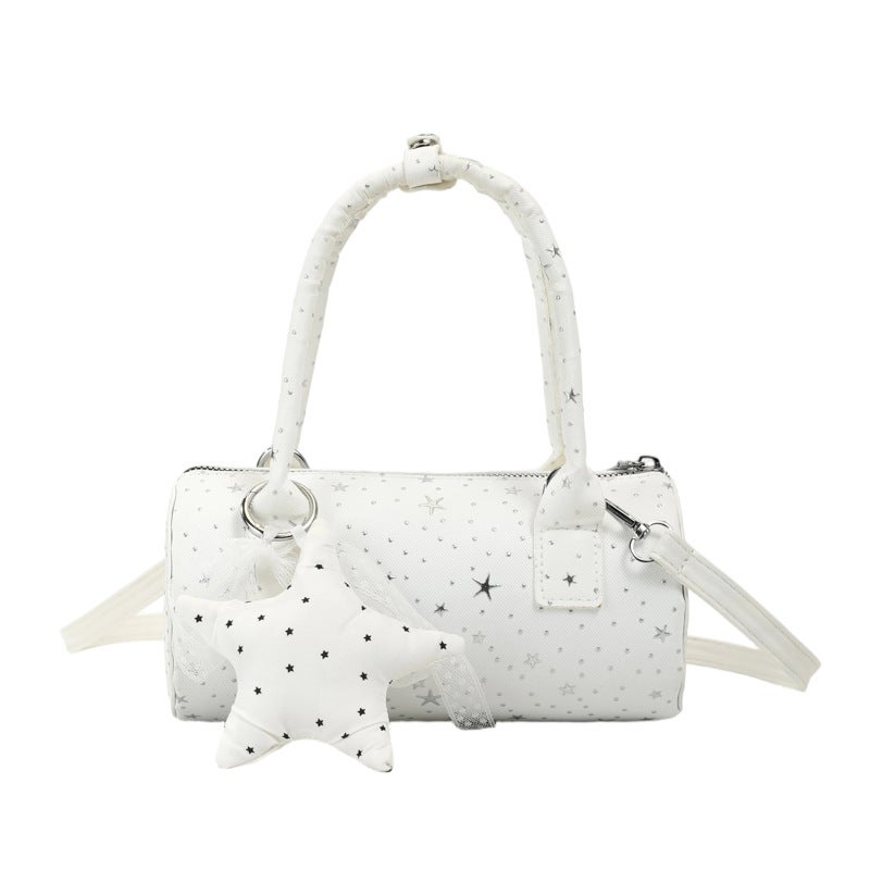 Women's Small PU Round Pillow Shoulder Bag Crossbody Handbag - Image 5
