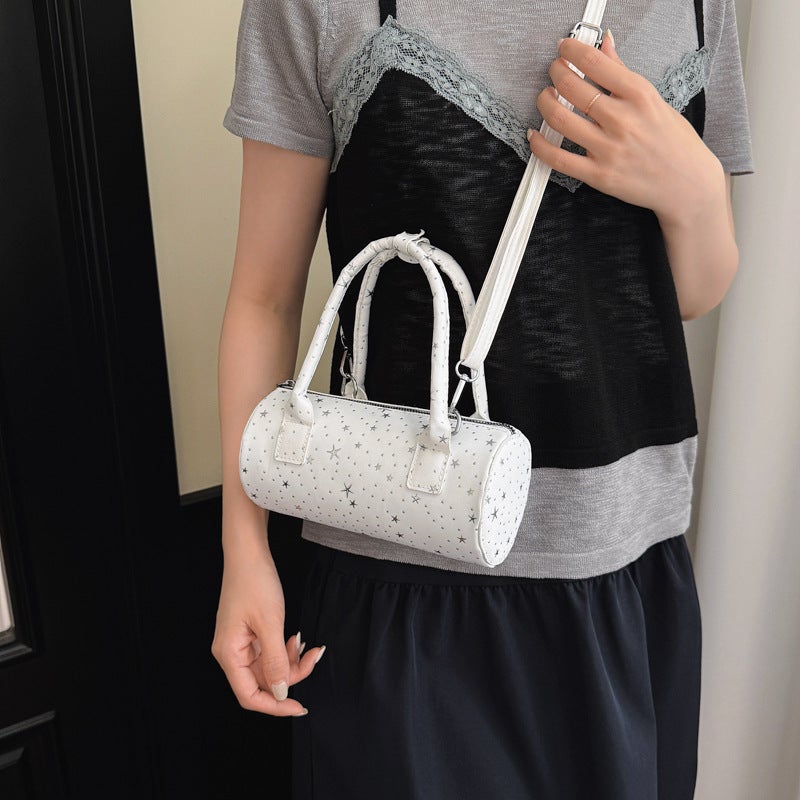 Women's Small PU Round Pillow Shoulder Bag Crossbody Handbag - Image 3