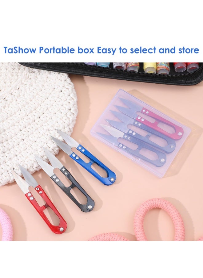 9 Pcs Sewing Snips, 4 Inch Sewing Scissors Thread Snips Yarn Cutter High-Carbon Steel Thread Cutter, Small Crochet Threads Scissors for Stitch, Knitting, Mini DIY Supplies, Crafts (Random Color) - Image 5