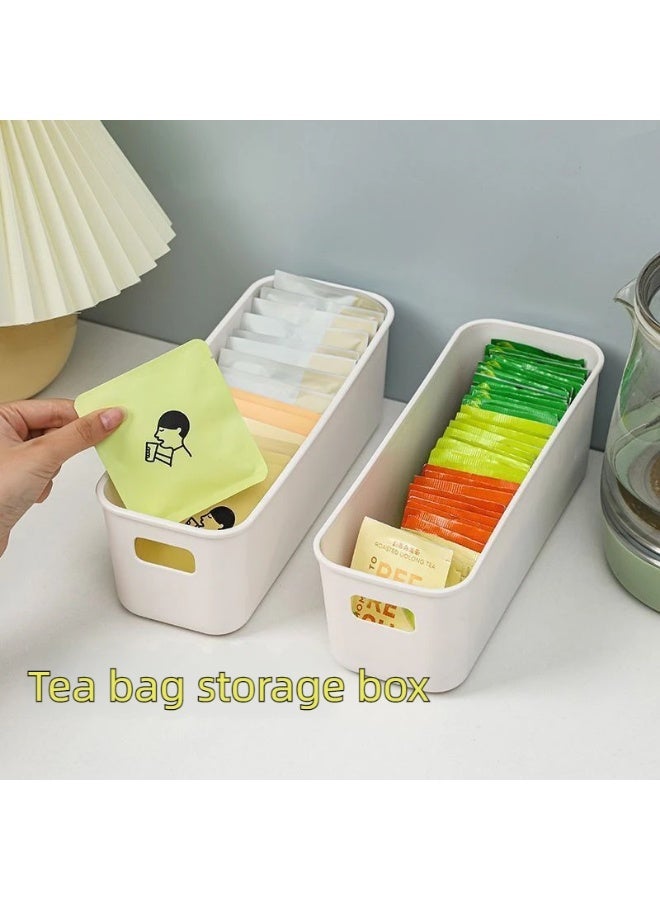 10Pcs Long Stackable Drawer Storage Organizer Bins with Handles, Durable Plastic Divider Trays, Space Saving Cabinet Organizer for Kitchen Tableware, Socks, Cosmetics, Hair Accessories, Tea Bags & Household Sundries - Image 3