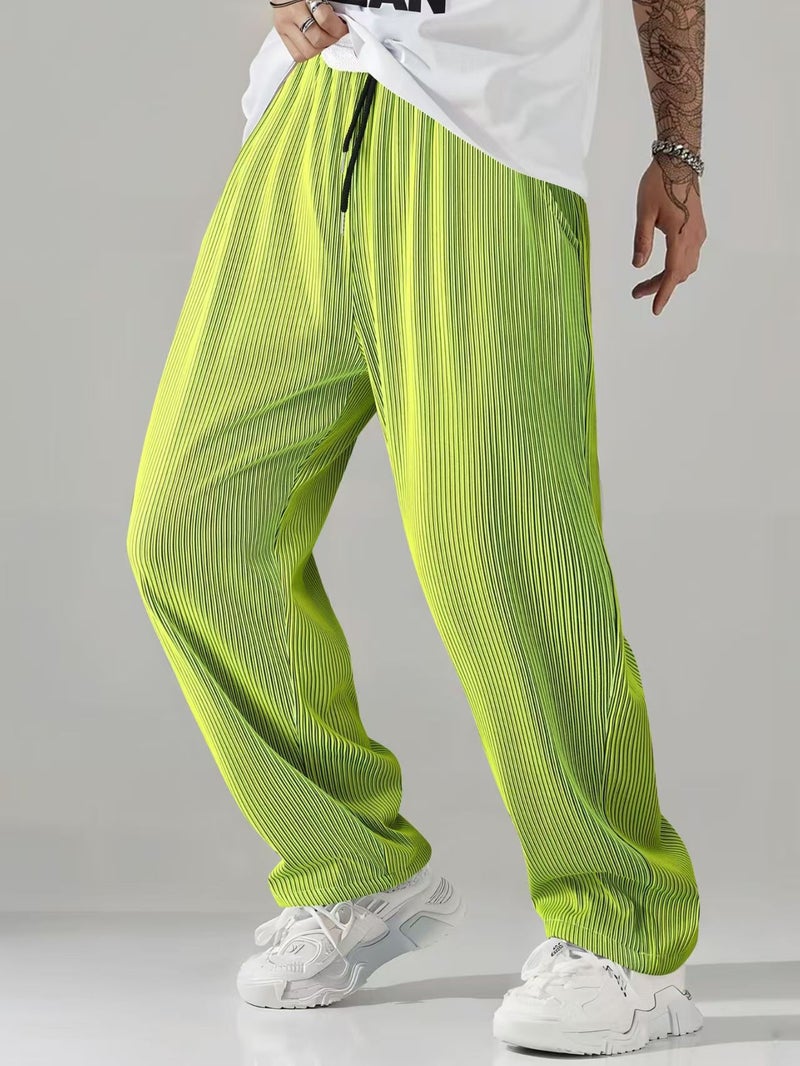 Ins Style Sports Casual Versatile Tube Pants Autumn Winter Spring Cationic Short-Sleeved Striped Drapey Loose Wide-Leg - Image 3