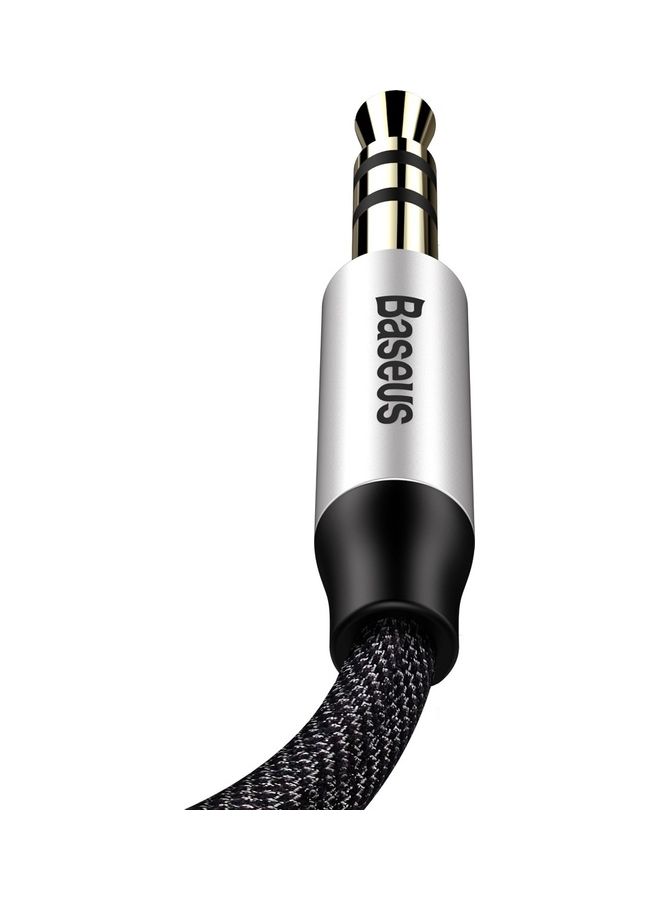 Baseus 3.5mm Audio Cable Aux Braided To Male Stereo Auxiliary Jack Compatible For Phone Tablets Car Home Stereos Headphones Speaker 1.5 Meter Black/Silver - Image 5