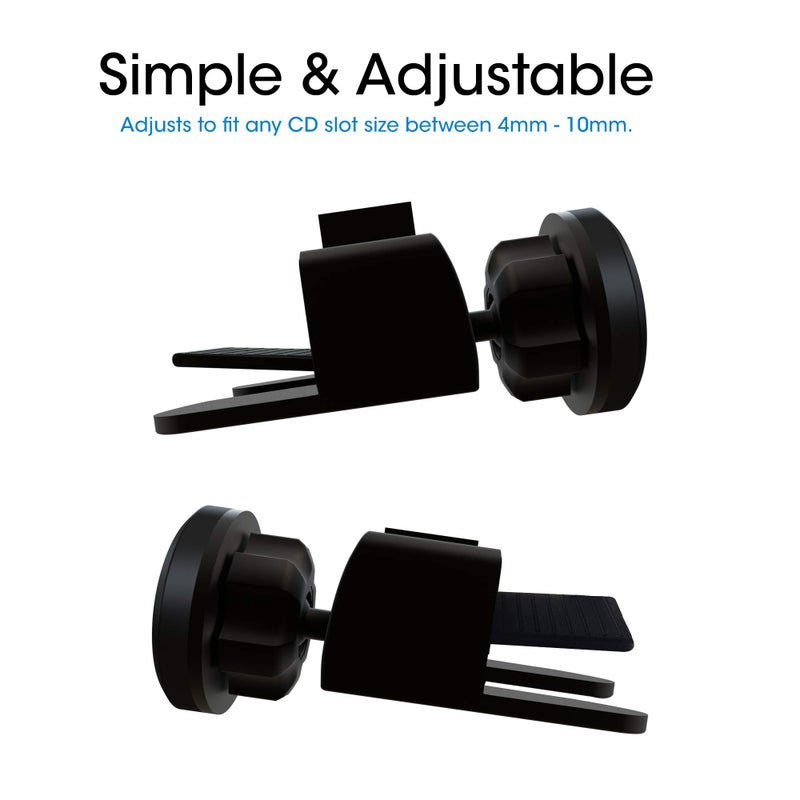 TechMatte Universal Magnetic CD Slot Mini Car Phone Mount with Strong Magnetic Hold (1 Pack) - Image 2